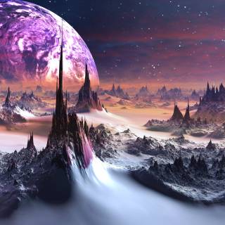 Digital landscape 4k wallpaper