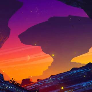 Digital landscape 4k wallpaper