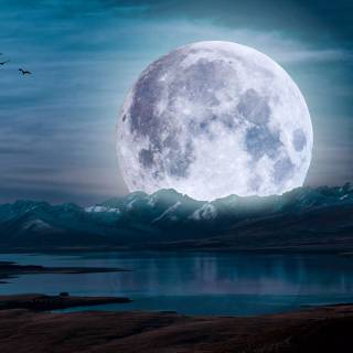 Moon landscape 4k wallpaper