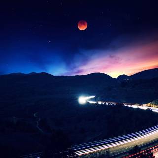 Moon landscape 4k wallpaper