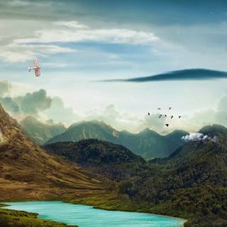 Moon landscape 4k wallpaper