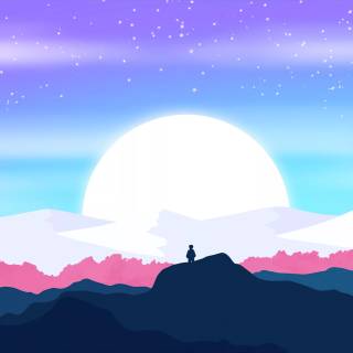 Moon landscape 4k wallpaper