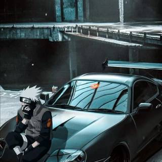 Anime with car wallpaper