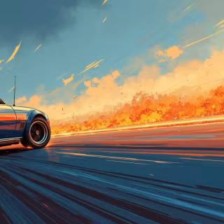 Car anime desktop wallpaper