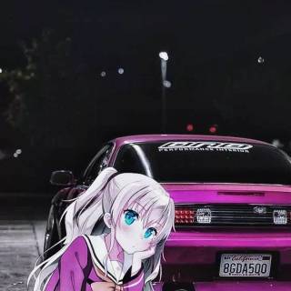 Anime cars phone wallpaper