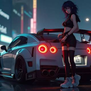 Car 4k anime wallpaper