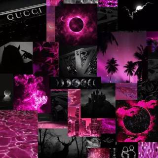 Black and pink iPhone wallpaper