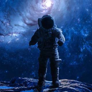 iPhone XR astronaut wallpaper