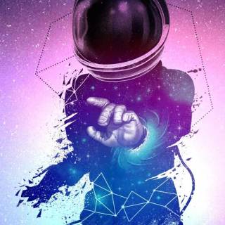 iPhone XR astronaut wallpaper