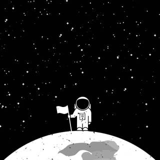 iPhone XR astronaut wallpaper