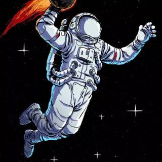 iPhone XR astronaut wallpaper