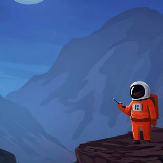 iPhone XR astronaut wallpaper
