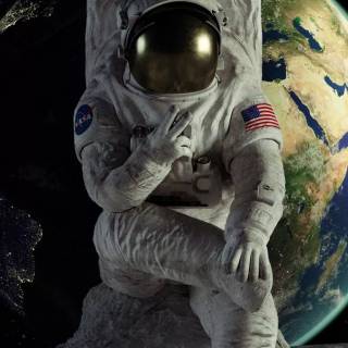iPhone XR astronaut wallpaper