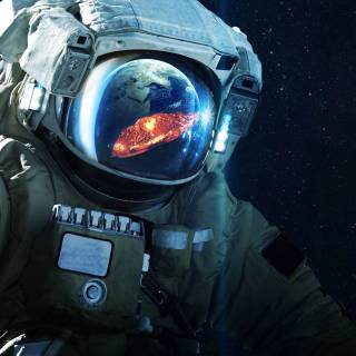 iPhone XR astronaut wallpaper