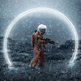 iPhone XR astronaut wallpaper