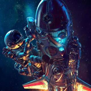 iPhone XR astronaut wallpaper