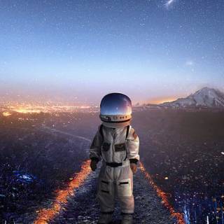 iPhone XR astronaut wallpaper