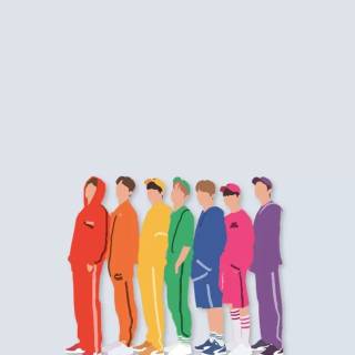 BTS minimal iPhone wallpaper