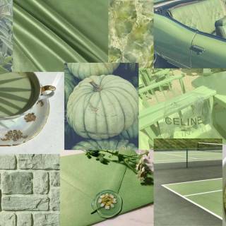 Green collage desktop wallpaper