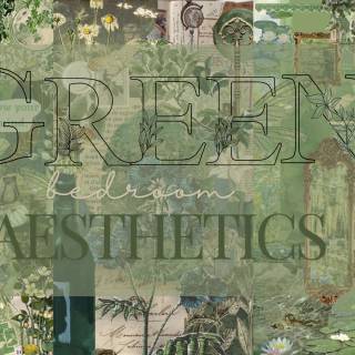 Green collage desktop wallpaper