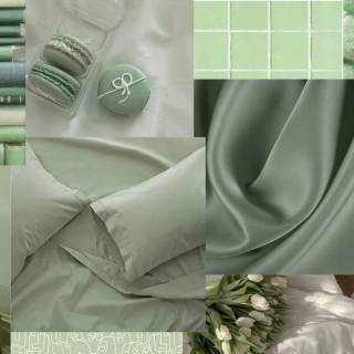 Green collage desktop wallpaper