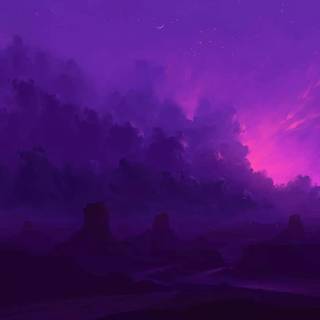 Purple sky desktop wallpaper
