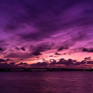 Purple sky desktop wallpaper