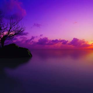 Purple sky desktop wallpaper