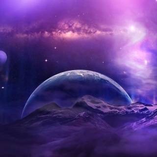 Purple sky desktop wallpaper