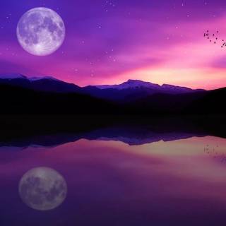 Purple sky desktop wallpaper