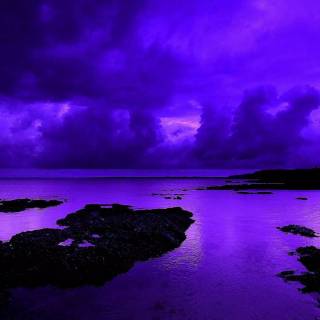 Purple sky desktop wallpaper