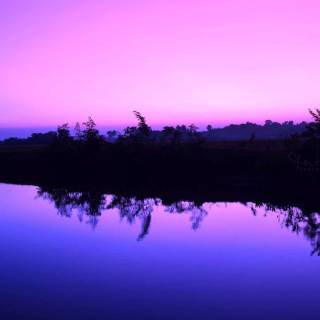 Purple sky desktop wallpaper