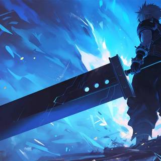 Blue aura desktop wallpaper