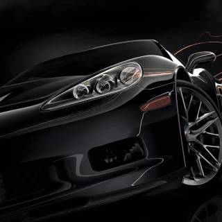 Black car desktop wallpaper