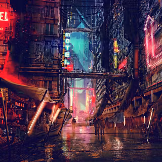 Cyberpunk 4K city wallpaper