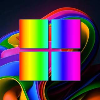 Windows 11 rainbow wallpaper