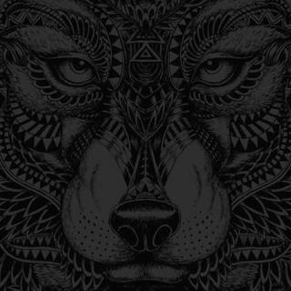 Tribal black wallpaper