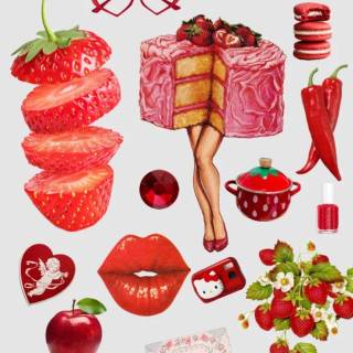 Preppy food wallpaper