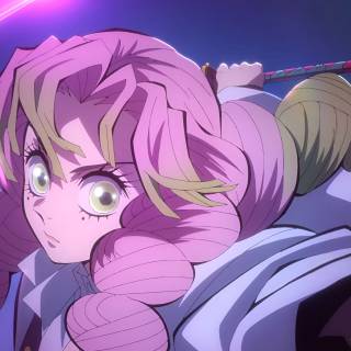 Demon Slayer Mitsuri desktop 4k wallpaper