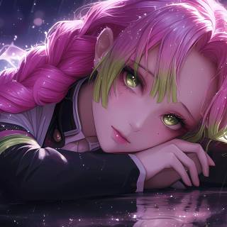 Demon Slayer Mitsuri desktop 4k wallpaper