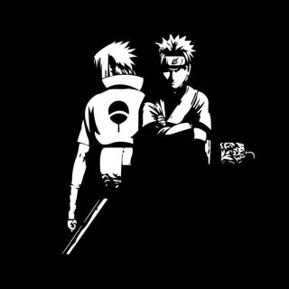 Anime black and white full HD wallpaper