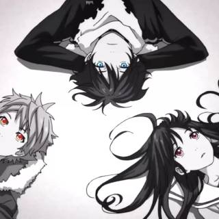 Anime black and white full HD wallpaper