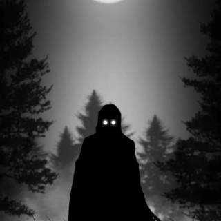 Scary black and white anime wallpaper