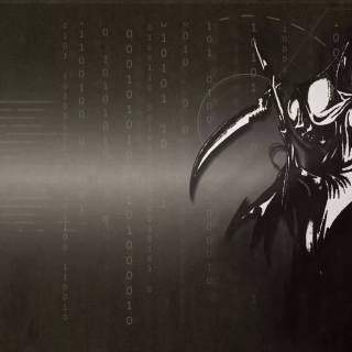 Scary black and white anime wallpaper