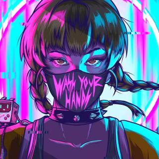 Neon girly anime wallpaper