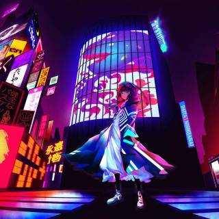 Neon girly anime wallpaper