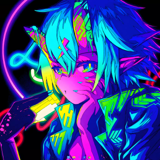 Neon girly anime wallpaper