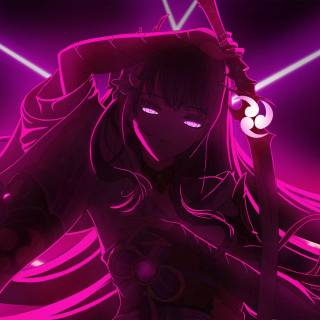 Neon girly anime wallpaper