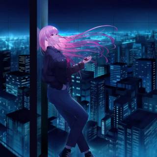 Neon girly anime wallpaper