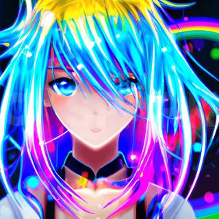 Neon girly anime wallpaper